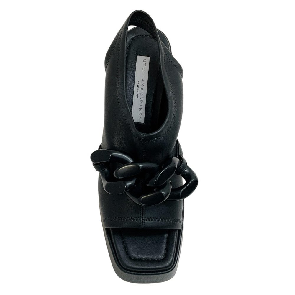 Stella McCartney Black Skyla Stretch Platform Sandals - Picture 4 of 7
